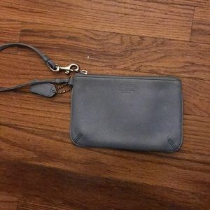 Coach wristlet in light blue
